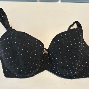 Cacique Black and White Polka Dot Bra